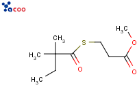 3-[(2,2-Dimethyl-1-oxobutyl)thio]propanoic acid methyl ester<br/>
