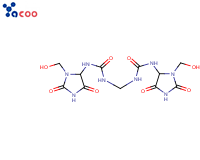 N,N-methylenebis N'-1-(hydroxymethyl)-2,5-dioxo-4-imidazolidinyl urea
