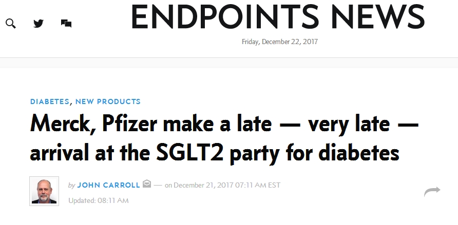 SGLT-2抑制剂再添新成员，Ertugliflozin获批上市！