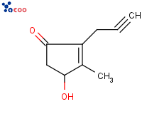 2-炔丙基-3-甲基-4-羟基-2-环戊烯-1-酮 
