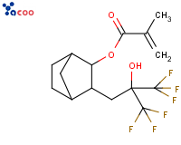2-[(1′,1′,1′-三氟-2′-(三氟甲基)-2′-羧基)丙基]-3-降冰片基 甲基丙烯酸酯 


