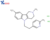 2,3,4,5-四氢-2,8-二甲基-5-[2-(6-甲基-3-吡啶基)乙基]-1H-吡啶并[4,3-B]吲哚二盐酸盐

