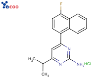 2-氨基-4-(4-氟萘-1-基)-6-异丙基嘧啶;2-氨基-4-(4-氟萘-1-基)-6-异丙基嘧啶盐酸盐
