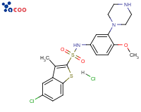 5-氯-N-[4-甲氧基-3-(1-哌嗪基)苯基]-3-甲基苯并[B]噻吩-2-磺酰胺
