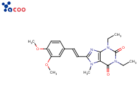 8-[(E)-2-(3,4-二甲氧基苯基)乙烯基]-1,3-二乙基-7-甲基嘌呤-2,6-二酮
