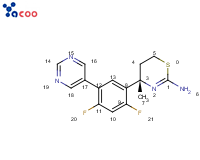 (4S)-4-[2,4-二氟-5-(5-嘧啶基)苯基]-5,6-二氢-4-甲基-4H-1,3-噻嗪-2-胺
