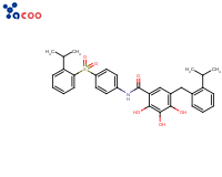 N-[4-(2-叔丁基苯磺酰基)苯基]-2,3,4-三羟基-5-(2-异丙基苯基甲基)苯甲酰胺
