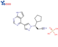 (BETAR)-BETA-环戊基-4-(7H-吡咯并[2,3-D]嘧啶-4-基)-1H-吡唑-1-丙腈磷酸盐
