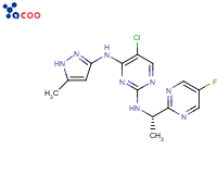 5-氯-N2-[(1S)-1-(5-氟-2-嘧啶基)乙基]-N4-(5-甲基-1H-吡唑-3-基)-2,4-嘧啶二胺
