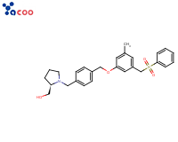 (2R)-1-[[4-[[3-甲基-5-[(苯磺酰基)甲基]苯氧基]甲基]苯基]甲基]-2-吡咯烷甲醇
