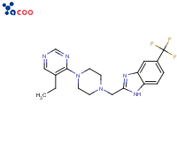 2-[[4-(5-乙基-4-嘧啶基)-1-哌嗪基]甲基]-6-(三氟甲基)-1H-苯并咪唑
