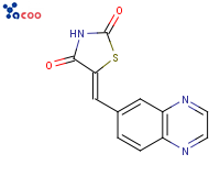  5-(6-喹喔啉亚甲基)-2,4-噻唑啉二酮 
