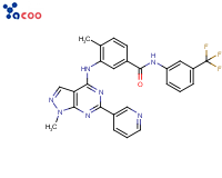 4-甲基-3-[[1-甲基-6-(3-吡啶基)-1H-吡唑并[3,4-D]嘧啶-4-基]氨基]-N-[3-(三氟甲基)苯基]苯甲酰胺
