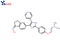 5-[2-[4-[2-(二甲基氨基)乙氧基]苯基]-5-(4-吡啶基)-1H-咪唑-4-基]-2,3-二氢-1-茚酮肟
