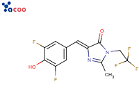 (5Z)-5-[(3,5-二氟-4-羟苯基)亚甲基]-2-甲基-3-(2,2,2-三氟乙基)咪唑-4-酮<br/>
