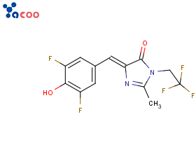 (5Z)-5-[(3,5-二氟-4-羟苯基)亚甲基]-2-甲基-3-(2,2,2-三氟乙基)咪唑-4-酮
